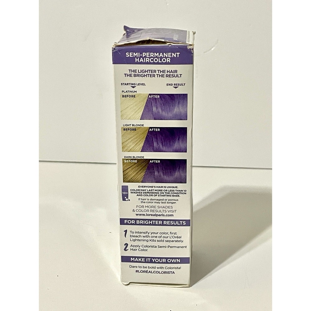 L'oreal Paris Colorista Semi-permanent Hair Color Dye Purple - Picture 4 of 5